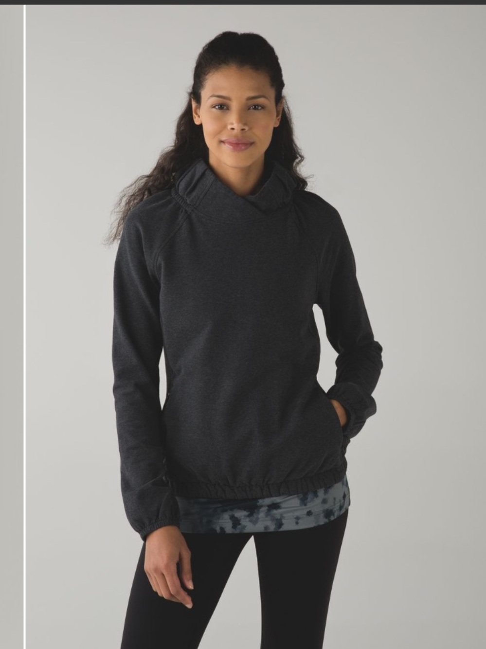 Lululemon After All Pullover in Heathered Black